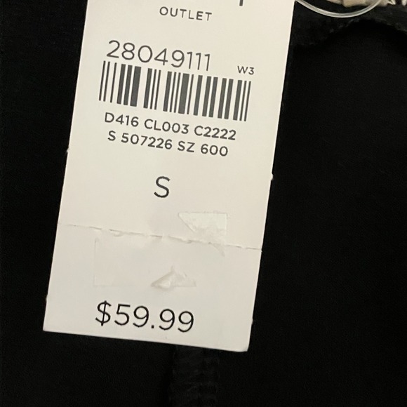 Loft Dress Womens Size Small Black Round‎ Neck Swing Knee Length Minimalist - Picture 6 of 8